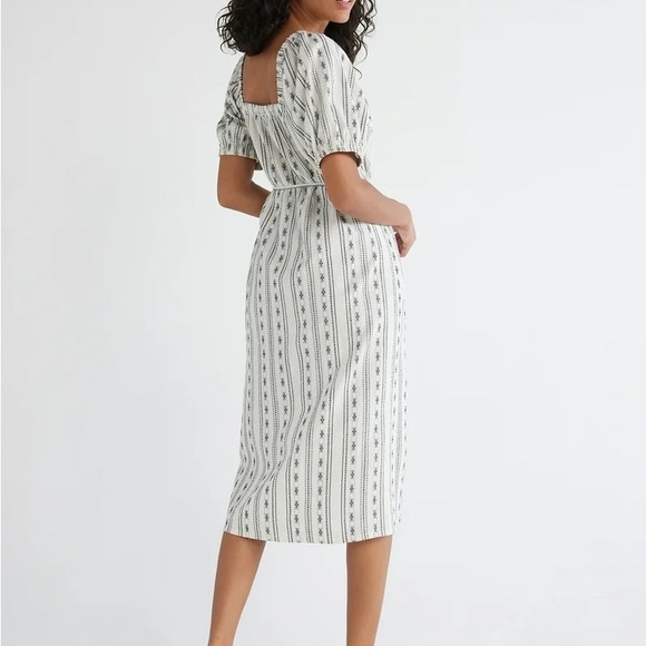 NWOT Time and Tru Black and White Patterned Midi Dress Size 1X - Picture 2 of 16